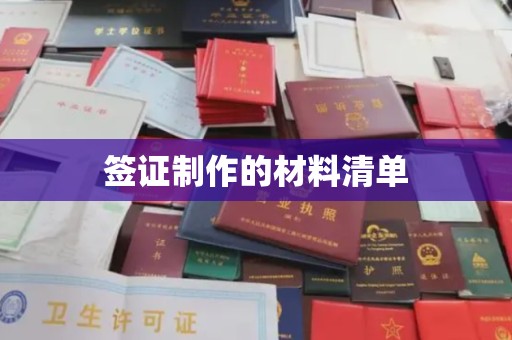 南浔签证制作的材料清单