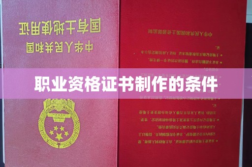 南浔职业资格证书制作的条件