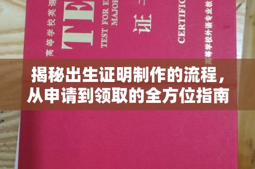 南浔揭秘出生证明制作的流程，从申请到领取的全方位指南