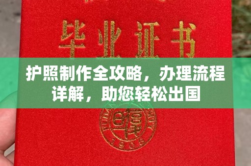 南浔护照制作全攻略，办理流程详解，助您轻松出国