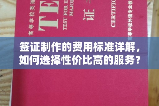 南浔签证制作的费用标准详解，如何选择性价比高的服务？