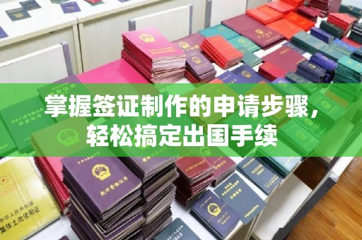 南浔掌握签证制作的申请步骤，轻松搞定出国手续